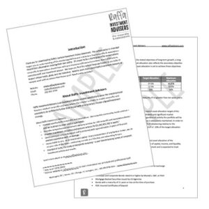 Raffa Investment Advisers image showing Sample IPS pages