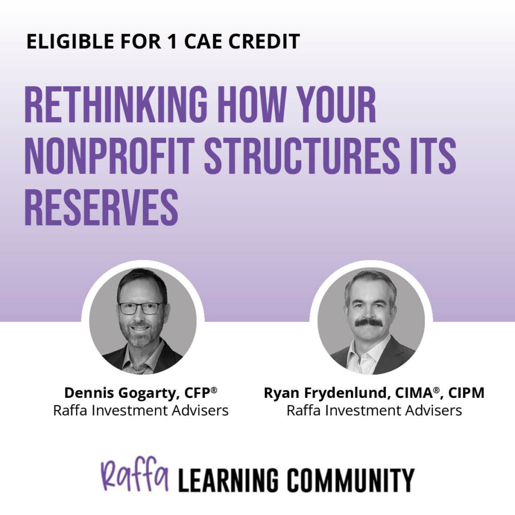 October 2026 Webinar on Nonprofit Reserve Structure Image
